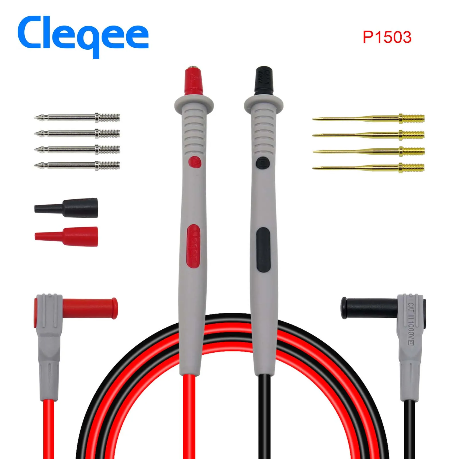 Cleqee P1503 Φ со сменными иглами проверка детской 1000 в 10 А для цифрового мультиметра