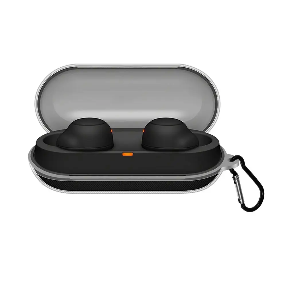 

Earphone Case For SONY WF-C500 Translucent Color Headset Shockproof Protective Case Wireless Headset Accessories With Keychain