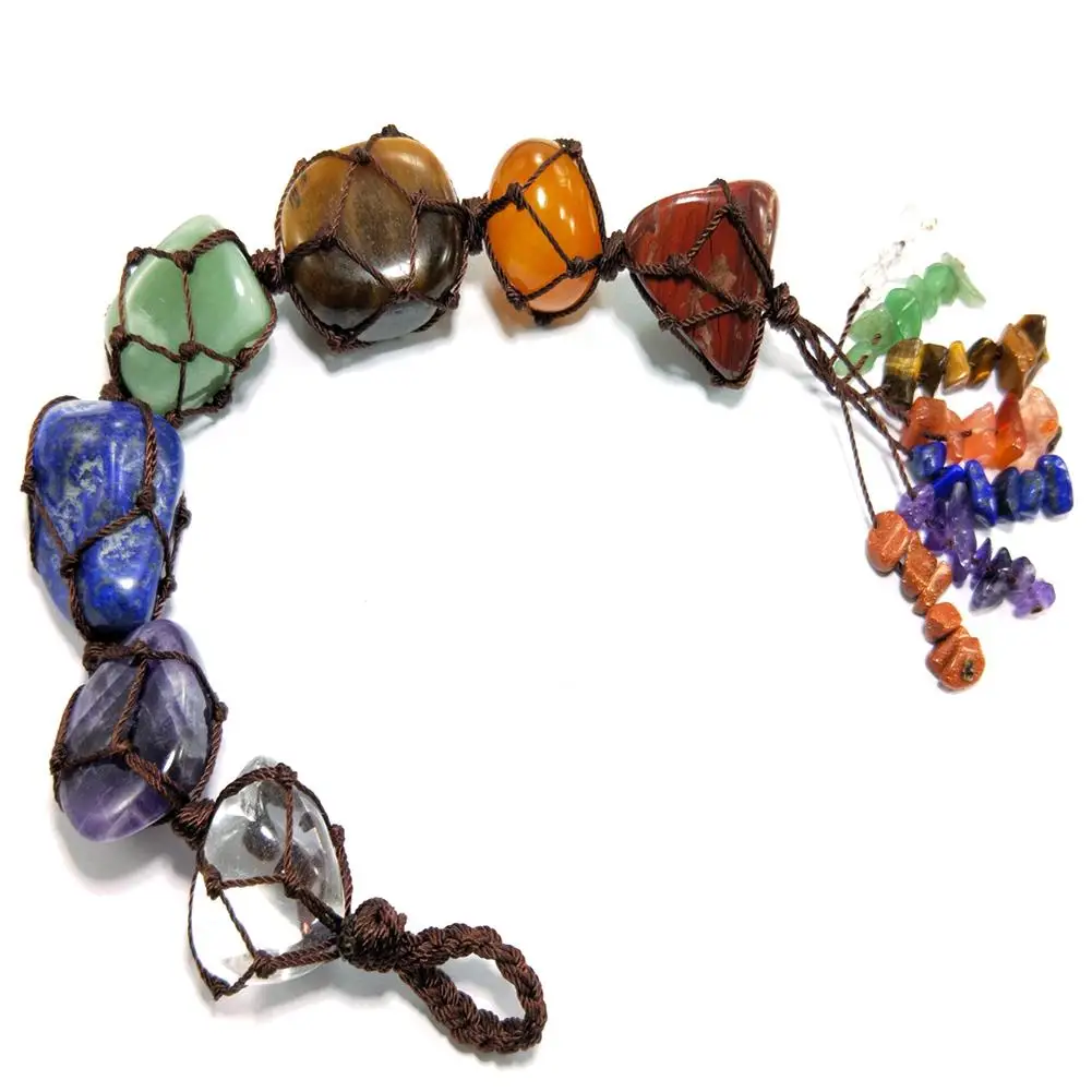 7 цветов драгоценный камень в виде чакры кисточка религиозная медитация