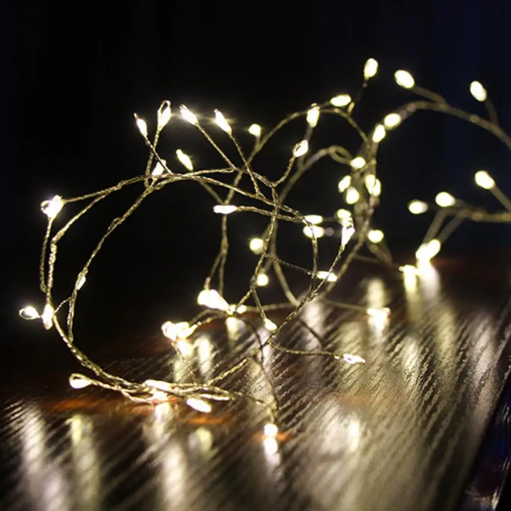 

2M/5M Copper Wire LED String Lights Fairy Garland Warm White Night Colored Lights For Christmas Valentine's Day Wedding Party