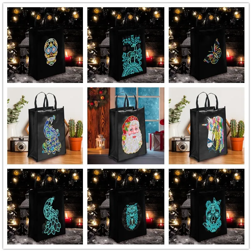 

Сумка для покупок из нетканого материала с блестящими стразами