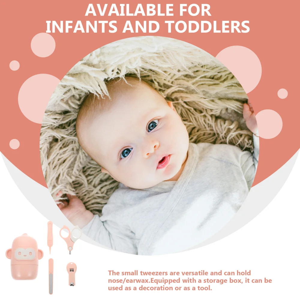 

1 Set Tweezers Baby Nail Clippers Baby Nail Scissors Baby Nail File