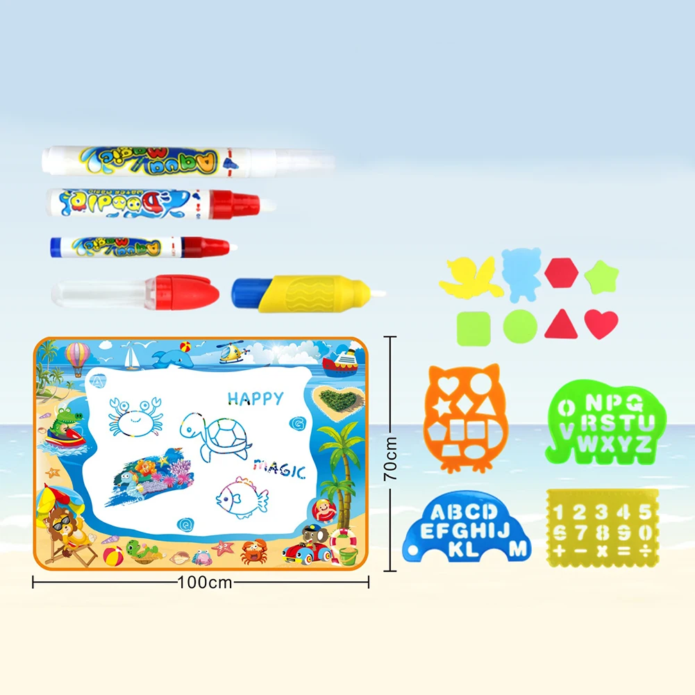 

Large Portable Magic Pen Water Doodle Mat Painting Pad Kids Educational Toy Gift