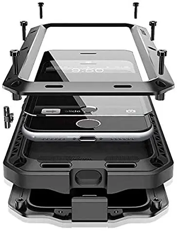 

360 full body protective cover Shockproof armor Metal Aluminum phone Case for iPhone 12 11 Pro XS Full Protective Bumper Cover