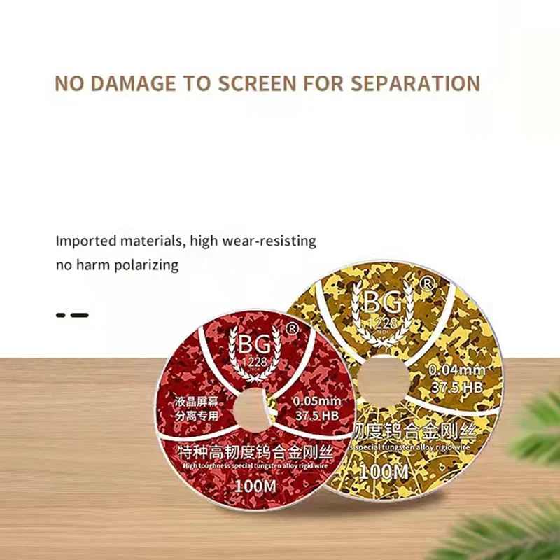 

BG 100M 0.03 0.035 0.04 0.05 0.06 0.1MM Alloy Steel Cutting Line LCD Screen Separation Diamond Wire Mobile Phone Repair Tools