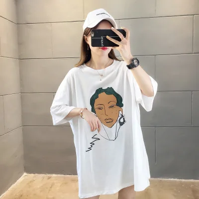 Harajuku плюс размер медведь женские футболки kawaii мультфильм печати короткий рукав женская футболка Женские повседневные топы тройник - Цвет: Белый