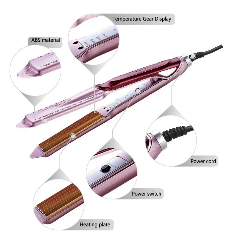 Kemei электрические плоские щипцы для завивки модные Профессиональные