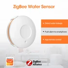 Tuya умный дом ZigBee датчик погружения в воду детектор утечки воды для Alexa домашняя Дистанционная сигнализация датчик безопасности замачивания