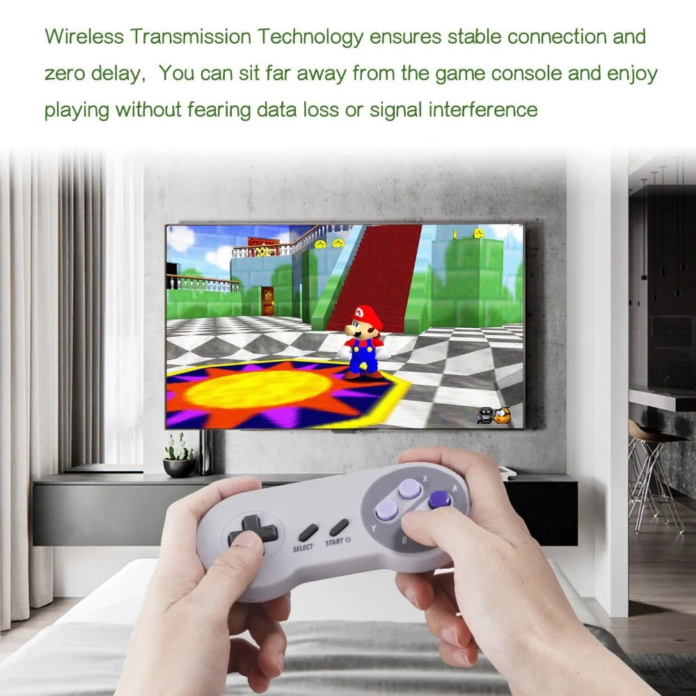 Беспроводной геймпад USB игровой контроллер джойстик SNES 2 4G для Windows ПК MAC Raspberry