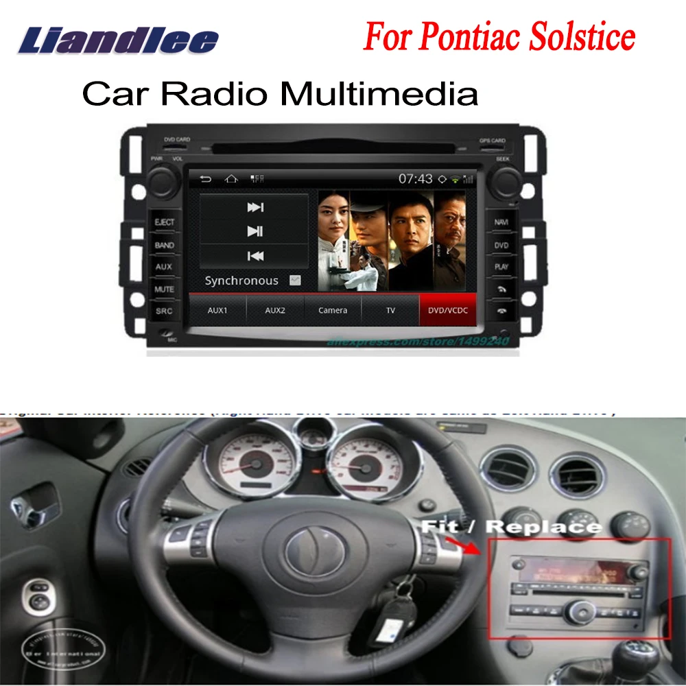 Liandlee 2 Din Автомобильный Android для Pontiac Solstice GPS навигация Радио ТВ CD DVD плеер Аудио