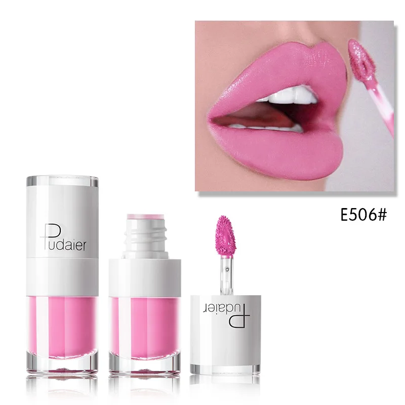 

1@# Pink Matte Liquid Lipstick Waterproof Red Velvet Lip Makeup Tattoo Long Lasting Lip Gloss Tint Matte Lipgloss Tube Cosmetics