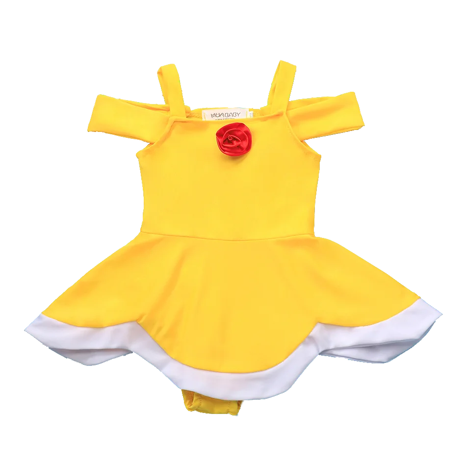 Женский слитный купальник принцессы сплошной купальный костюм для маленьких