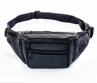 2020 new hot style men leather casual fanny pack waist belt bag purse hip pouch travel sports waist packs