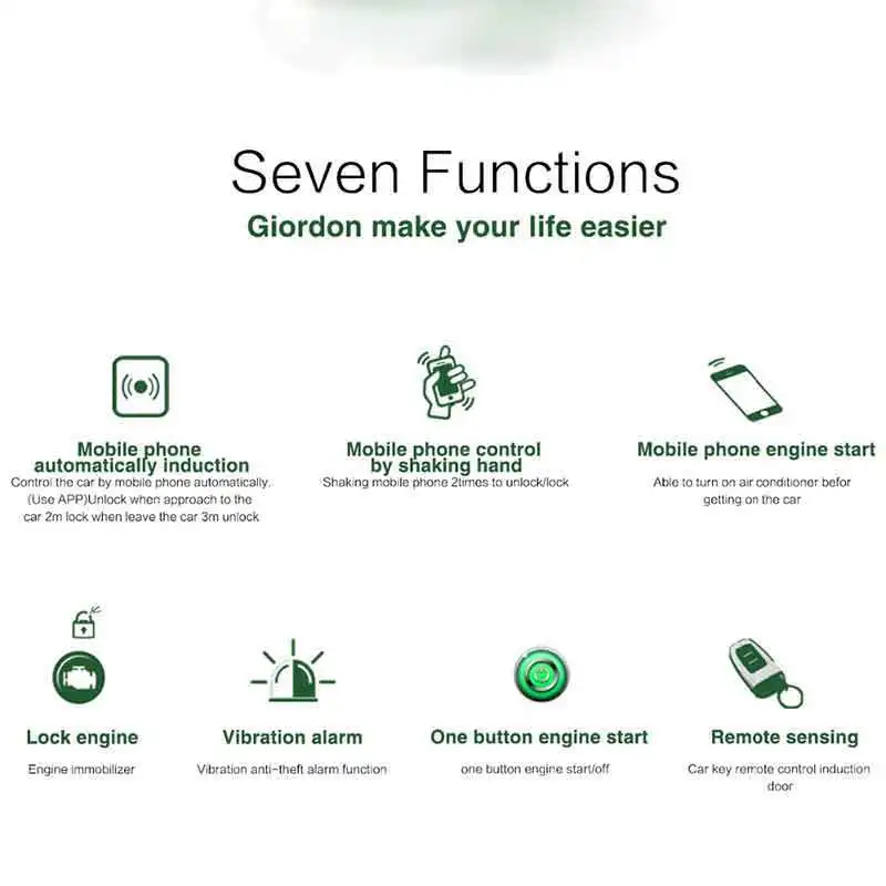 Автомобильная Bluetooth Центральная Блокировка с дистанционным запуском и сигнал