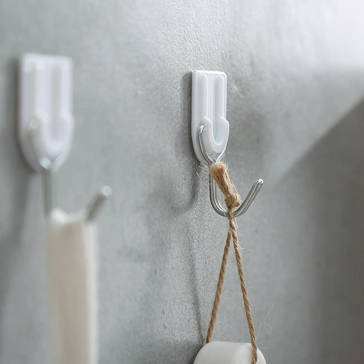 Самоклеящиеся Настенные Крючки 6 шт. не оставляют следов пластиковые прочные