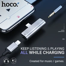 hoco аудио конвертер для Lightning на два порта или 3.5мм наушников