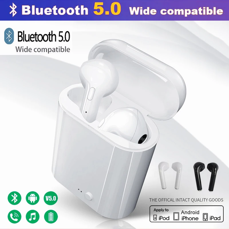 

Bluetooth 5.0 Earphones I7s Tws Wireless Headphones Sport Earbuds Headset with Mic Charging Box Headphones for All Smartphones