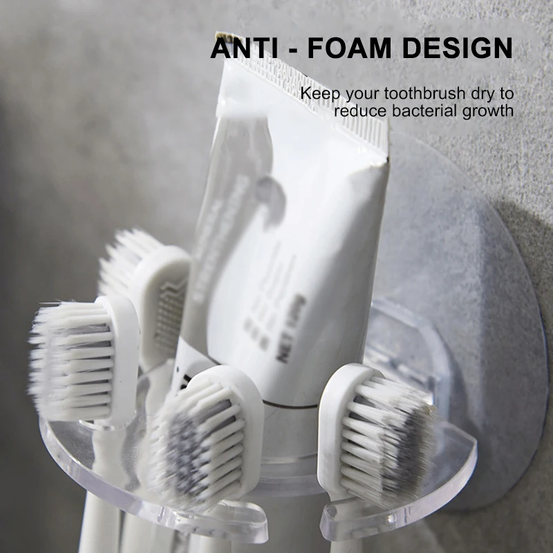 Настенный держатель для зубной пасты и щетки бритвы пластиковый футляр