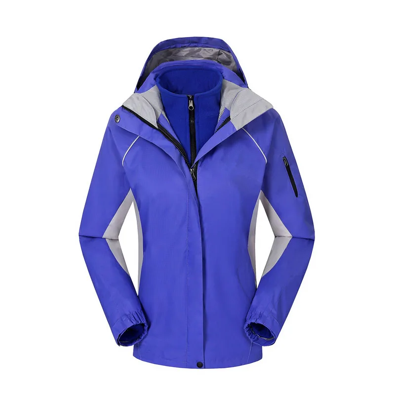 

Women Outdoor Soft shell 3 in 1 Jacket Winter Waterproof Windproof Fleece Thermal Female Jacket Camping Hiking Skiing Jacket