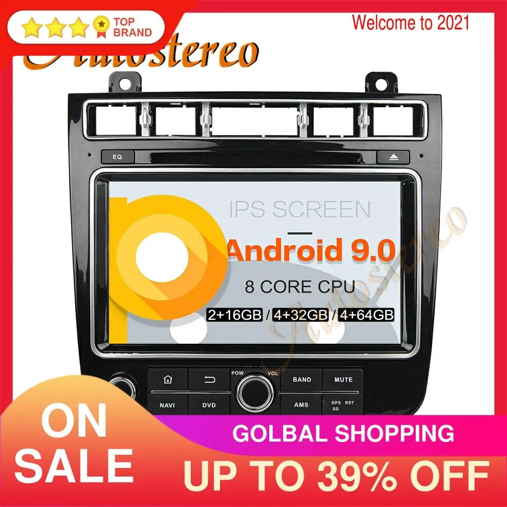 

Android 10.0 4+64GB Car DVD Player Multimedia Player GPS Navigation For VW TOUAREG 2010-2019 Auto Radio Stereo Head Unit NAVI IP