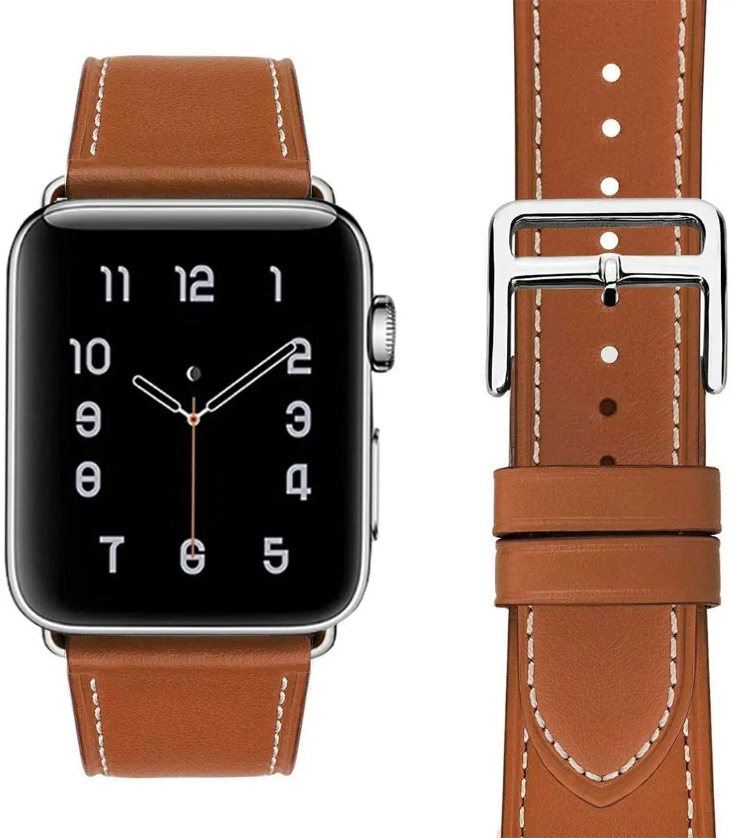 

Leather band for Apple watch strap 44mm 40mm 45mm 41mm 38mm 42mm 42 44 45 mm Single tour bracelet iWatch serie 6 5 4 3 se 7