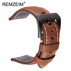 Ремешок REMZEIM ручной работы из кожи Крейзи Хорс, кожаный браслет для наручных часов, аксессуары для часов, 20 мм 22 мм 24 мм 26 мм