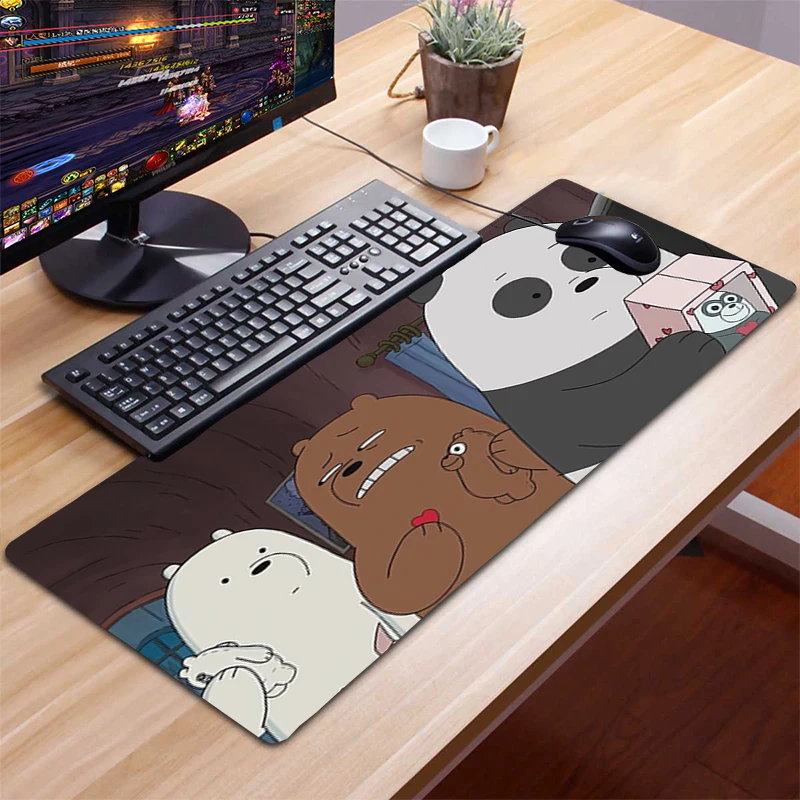 

XXL Mousepad Gamer Gaming Mouse Pad Computer Accessories Keyboard Laptop Padmouse Desk Mat Mouse Pad South Korea Three Bare Bear