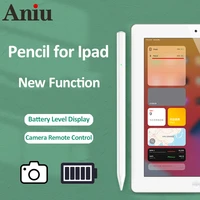 aniu for ipad pencil with palm rejectioncamera shutter stylus pen for apple pencil 2 1 ipad pen pro 11 12 9 mini 6 7 air 3 4