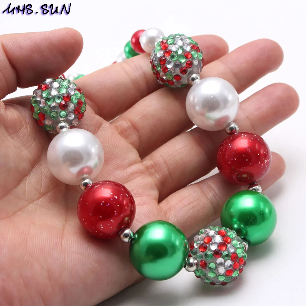 MHS.SUN рождественские ювелирные изделия для маленьких девочек Милая массивная