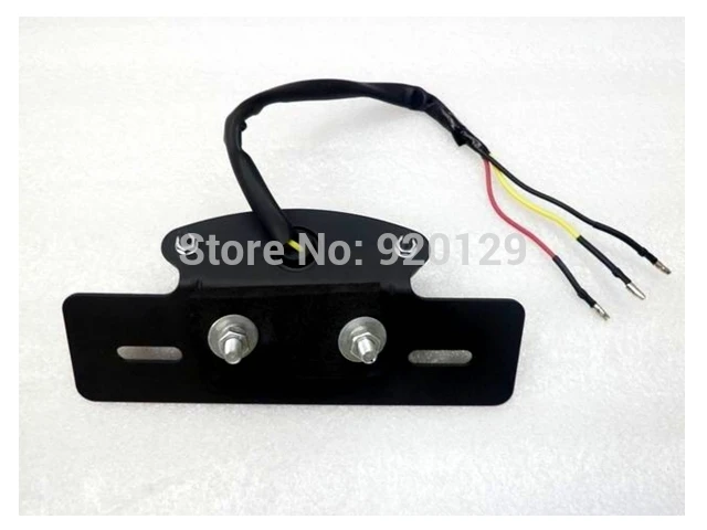 Универсальный черный задний фонарь Кронштейн номерного знака красный для ATV