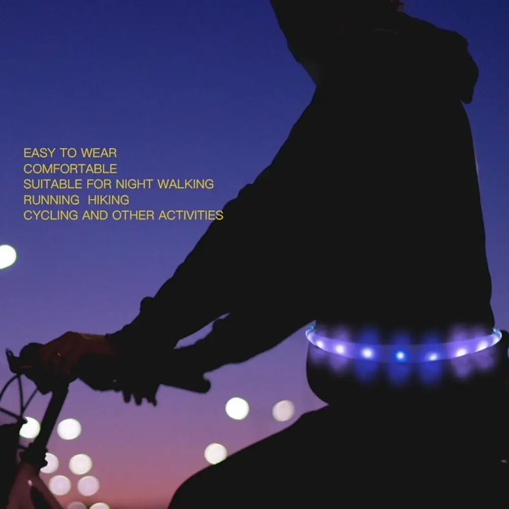 

Ремень с подсветкой для бега, езды на велосипеде и занятий спортом, световой ремень безопасности для детей и взрослых