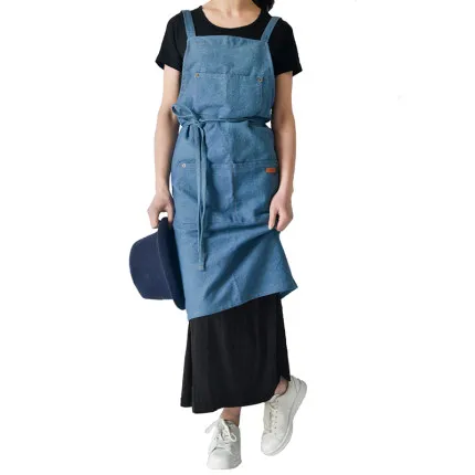 Кухня ресторан работа джинсовый фартук Bid Анти-Обрастания ковбой шеф-повара