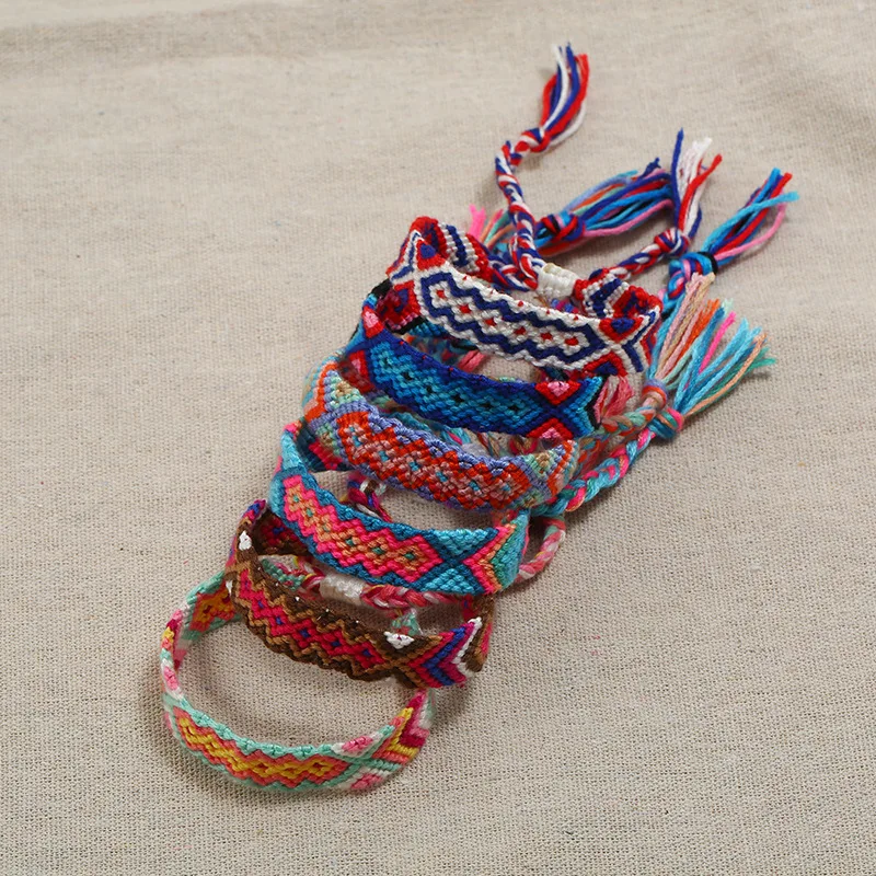 Бразильский Бохо плетеные браслеты ручной работы для женщин богемные винтажные