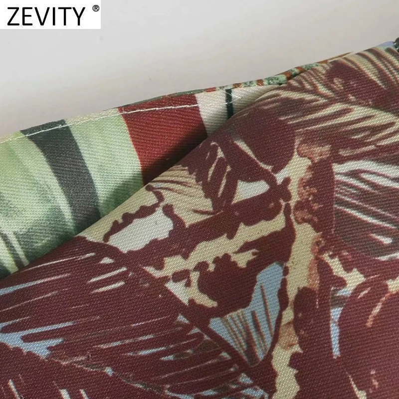 

Zevity Women Vintage Flower Leave Print Long Cardigan Kimono Blouse Femme Casual Bow Sashes Pocket Shirt Roupas Chic Tops LS9413