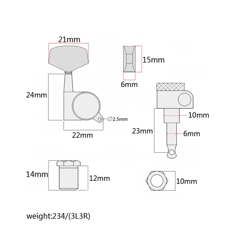 ein set 6 pcs gold gesperrt string tuning pegs schlüssel tuner mechaniken für akustische elektrische gitarre schloss schaller stil free glob