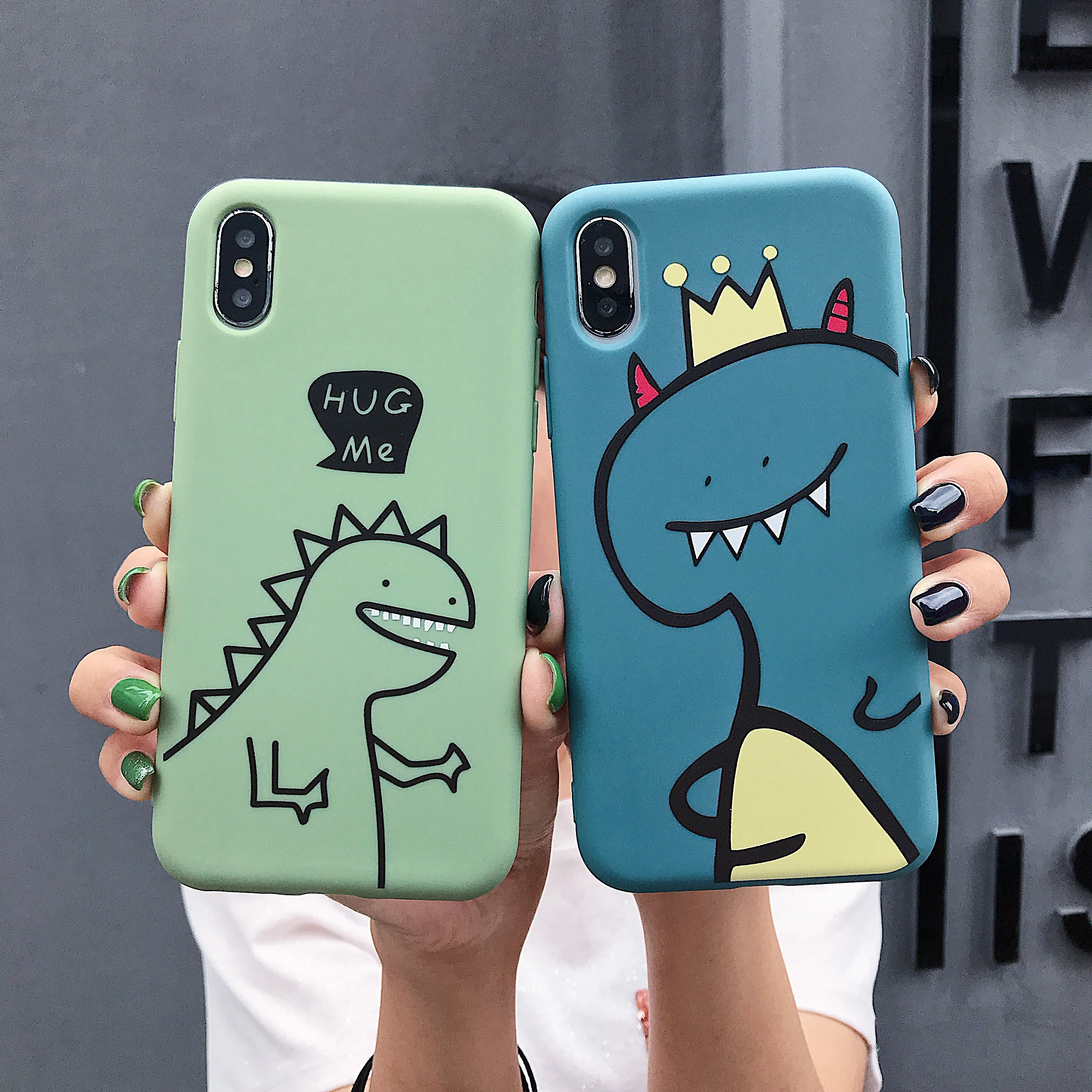 Модный мультяшный милый чехол с динозавром для iPhone X XS Max XR 7 8 Plus 6 6S 11 Pro силиконовый