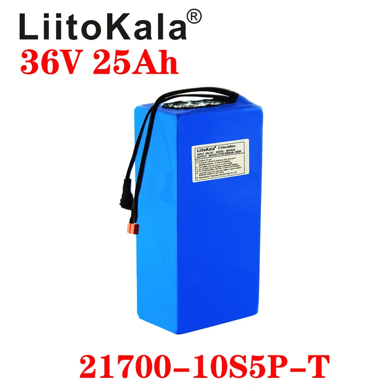Аккумулятор для электрического велосипеда LiitoKala 36 В 25 Ач 21700 10S5P 1000 Вт|Батарея
