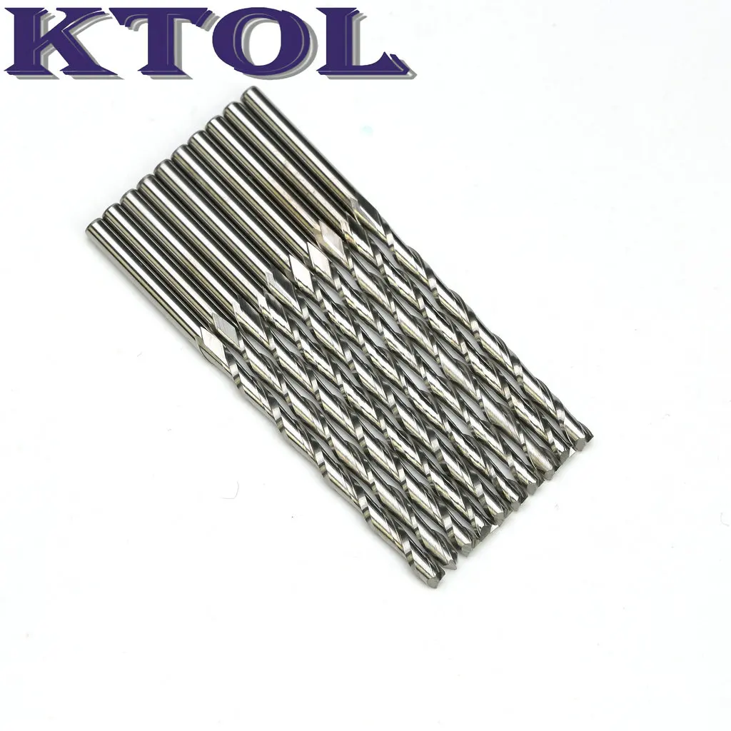 3 175*42 мм 2 флейты Спиральные Бит твердосплавная фреза из карбида вольфрама 5 шт.