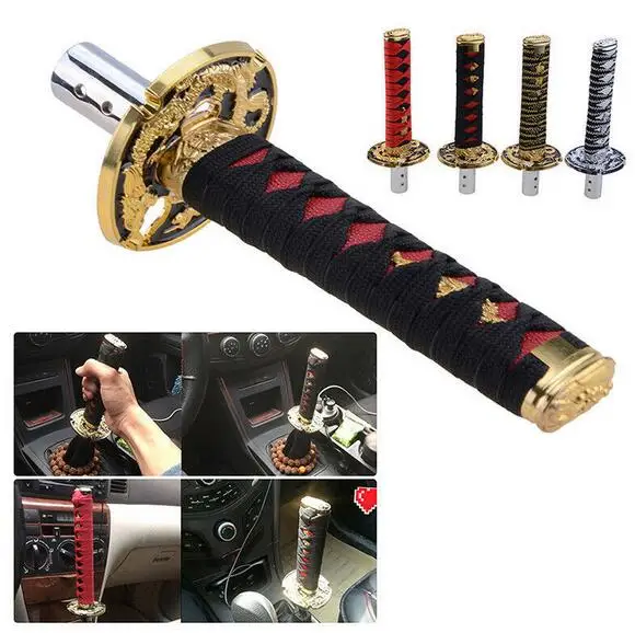 15 см автомобильный самурайский меч рычаг переключения ручка катана черный