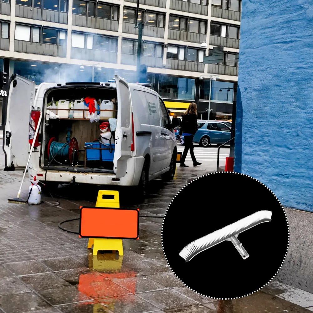 

1Pc Reusable Swimming Pool Brush Double-side Durable Pool Cleaning Brush Grey