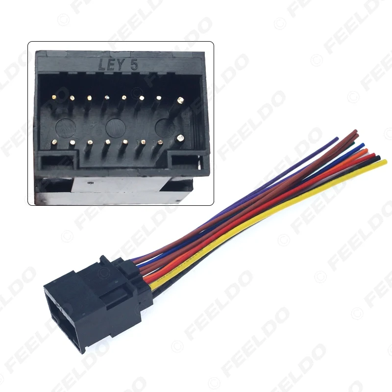 FEELDO автомобильный Радио стерео жгут проводов кабель для Kenwood 16pin гнездовой разъем