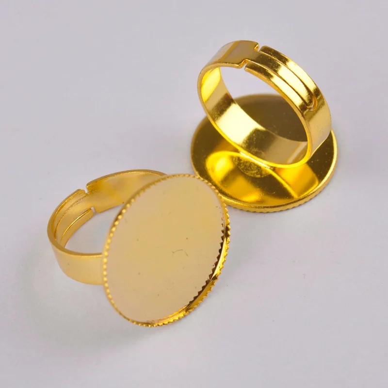 Gold Plated 100 шт 12-30 мм Круглый безель кольцо пустой Кабошон Установка фурнитура с кольцевым основанием для материал для изготовления украшений - Цвет: Gold Plated