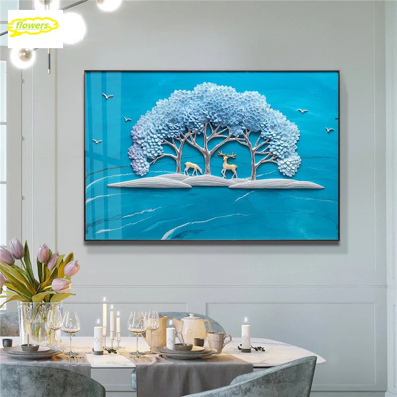 Beste Moderne Hars Creatieve 3D Reliƫf Schilderij Ambachten Decoratie Thuis Woonkamer Eetkamer Muurschildering Muurschildering Accessoires Art