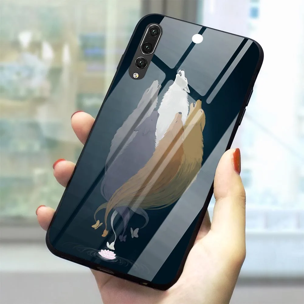 Чехол для телефона Huawei P10 с изображением лисы и цветов чехол P20 P30 Pro P Smart Mate 20 Honor 7A 9