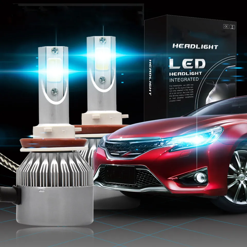 H8/H9/H11 110W 20000LM комплект автомобильных светодиодных фар заменить HID 6000K лампы