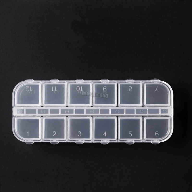 

Dental Storange Box 12 Container with Individual caps for Dental Orthodontic Brackets/Buccal tubes/Bands Parts Case Box