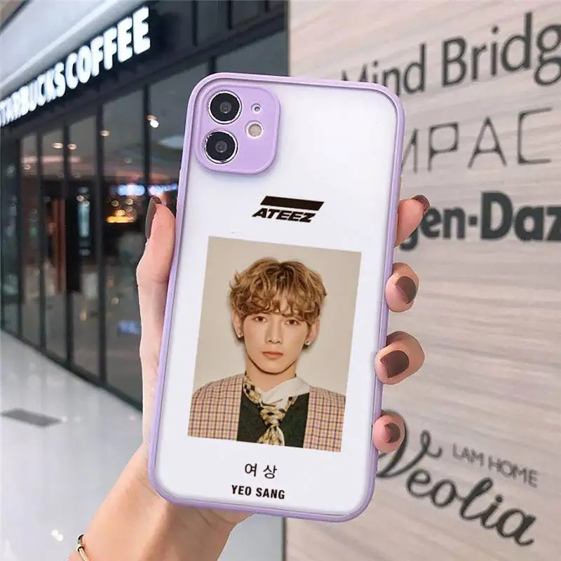 

South Korean Boys Team ateez Phone Case Matte Transparent for iPhone 7 8 11 12 s mini pro X XS XR MAX Plus cover funda