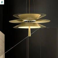 nordic new flying saucer pendant light simple creative hollow lighting for dining room stairs living room bar art decor led lamp