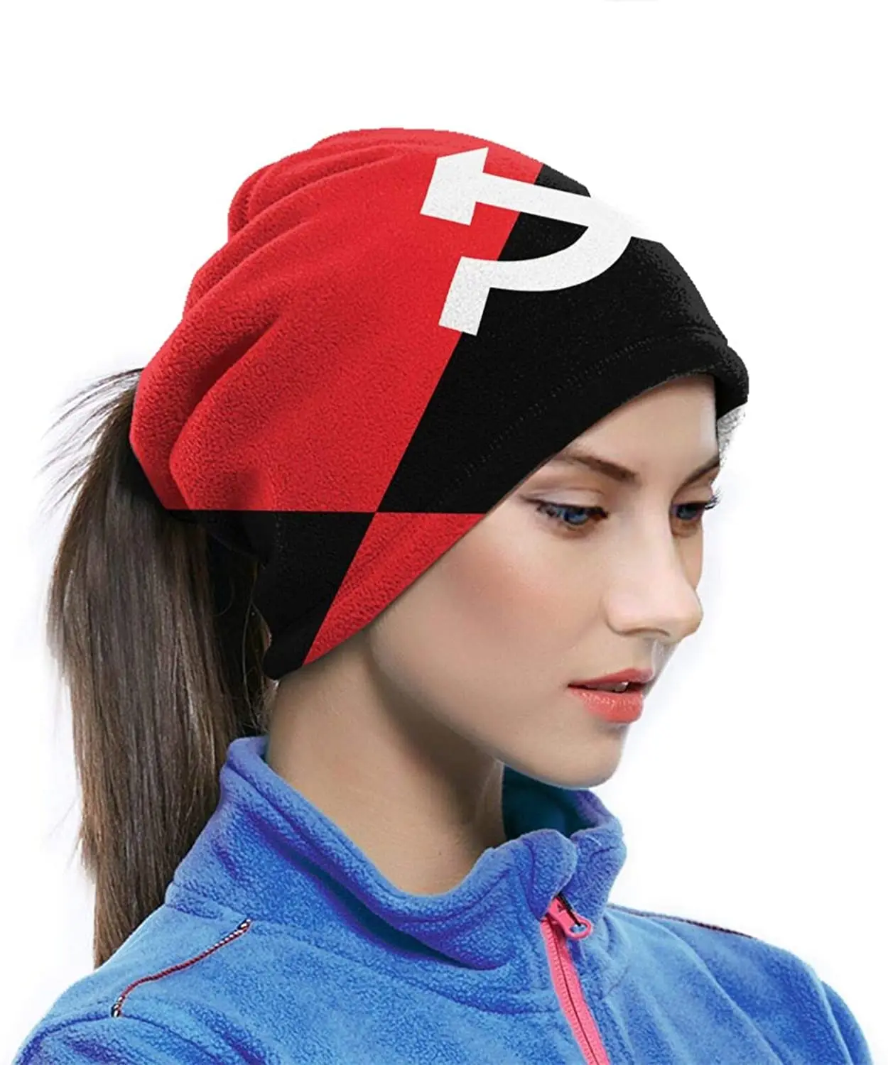 Мужская и женская многофункциональная дышащая грелка для шеи с красным молотком