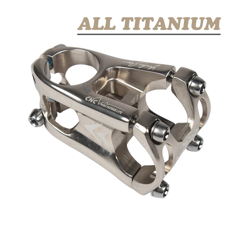 Ti Color CNC 28,6*31,8*50 мм Сверхлегкий сплав BMX DH для спуска руля велосипеда, руля для горного велосипеда, руль для горного велосипеда, части для велосипеда MTB - Цвет: Ti Color